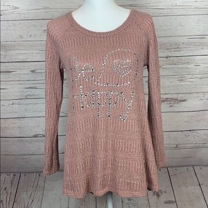 Pullover “Be Happy”Rhinestones Tutta Bella